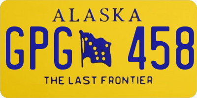 AK license plate GPG458