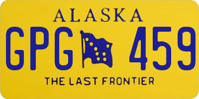 AK license plate GPG459