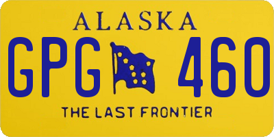 AK license plate GPG460