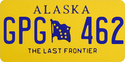 AK license plate GPG462