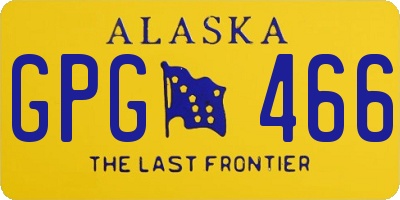 AK license plate GPG466