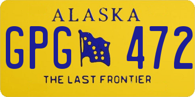 AK license plate GPG472