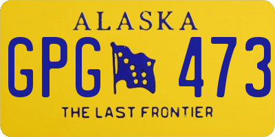 AK license plate GPG473