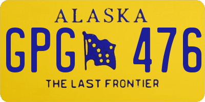 AK license plate GPG476