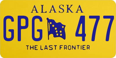 AK license plate GPG477