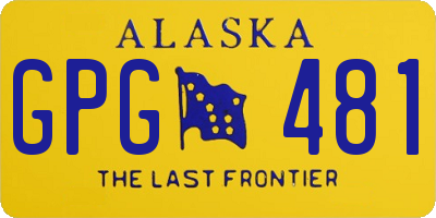 AK license plate GPG481
