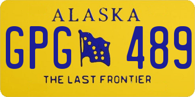 AK license plate GPG489