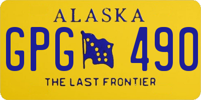 AK license plate GPG490