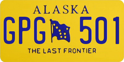 AK license plate GPG501