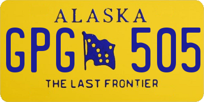 AK license plate GPG505