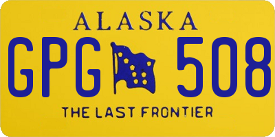 AK license plate GPG508