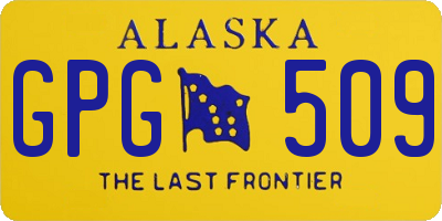 AK license plate GPG509