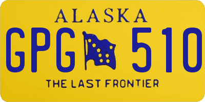 AK license plate GPG510