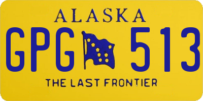 AK license plate GPG513