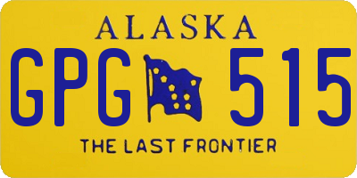 AK license plate GPG515
