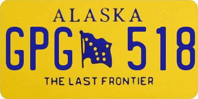 AK license plate GPG518