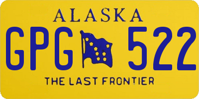 AK license plate GPG522