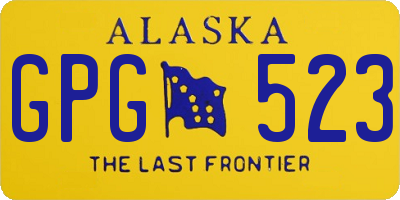 AK license plate GPG523