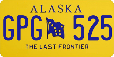 AK license plate GPG525