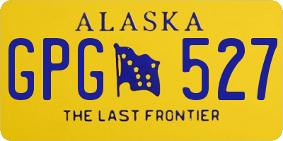 AK license plate GPG527