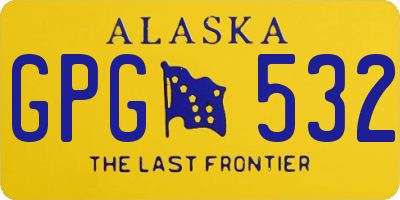 AK license plate GPG532