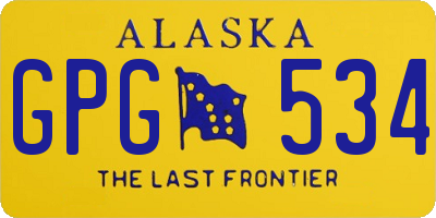 AK license plate GPG534