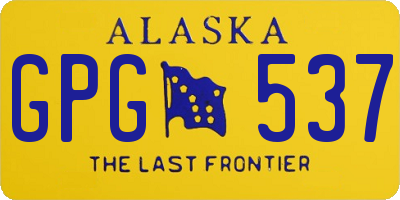 AK license plate GPG537