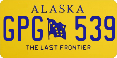 AK license plate GPG539