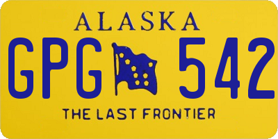 AK license plate GPG542