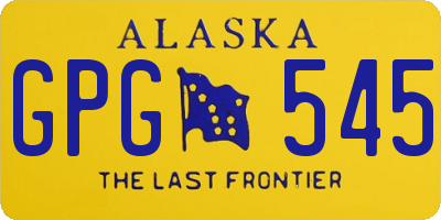 AK license plate GPG545