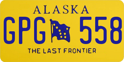 AK license plate GPG558