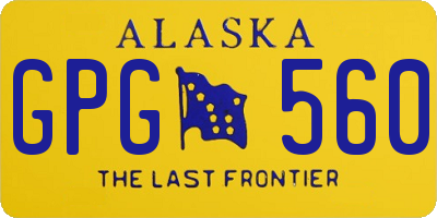 AK license plate GPG560