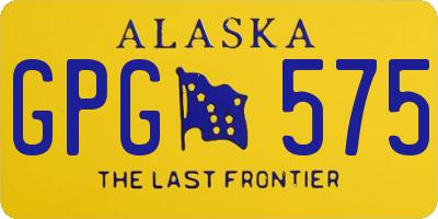 AK license plate GPG575