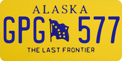 AK license plate GPG577