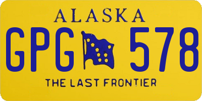 AK license plate GPG578