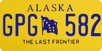 AK license plate GPG582