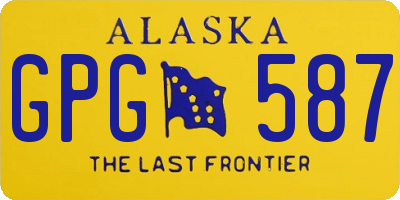 AK license plate GPG587