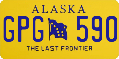 AK license plate GPG590