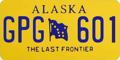 AK license plate GPG601