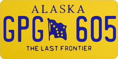 AK license plate GPG605