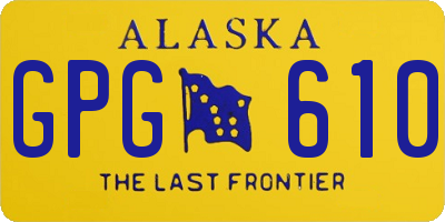 AK license plate GPG610