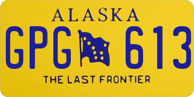 AK license plate GPG613
