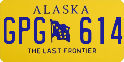 AK license plate GPG614