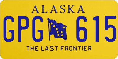 AK license plate GPG615
