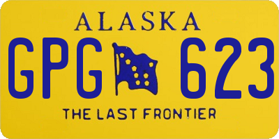 AK license plate GPG623
