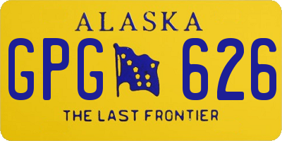 AK license plate GPG626