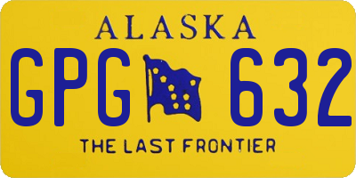 AK license plate GPG632