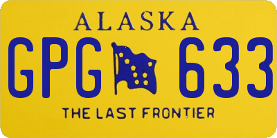 AK license plate GPG633