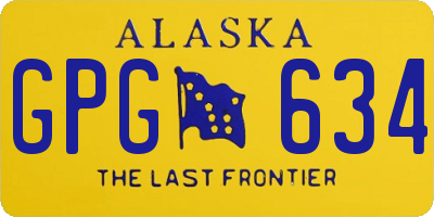 AK license plate GPG634