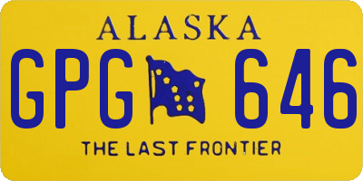 AK license plate GPG646